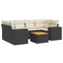 Set de comedor de jardín 7 pzas y cojines ratán sintético negro de , Conjuntos de jardín - Ref: Foro24-3257673, Precio: 460,1...