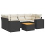 Set de comedor de jardín 7 pzas y cojines ratán sintético negro de , Conjuntos de jardín - Ref: Foro24-3257673, Precio: 458,0...
