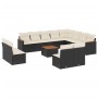 Set de sofás de jardín y cojines 13 pzas ratán sintético negro de , Conjuntos de jardín - Ref: Foro24-3258878, Precio: 751,94...