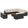 Set sofás de jardín 14 pzas con cojines ratán sintético negro de , Conjuntos de jardín - Ref: Foro24-3258934, Precio: 873,21 ...