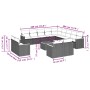 Set sofás de jardín 14 pzas con cojines ratán sintético negro de , Conjuntos de jardín - Ref: Foro24-3258934, Precio: 873,21 ...