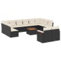 Set de sofás de jardín y cojines 13 pzas ratán sintético negro de , Conjuntos de jardín - Ref: Foro24-3258850, Precio: 777,13...