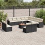 Set sofás de jardín 14 pzas con cojines ratán sintético negro de , Conjuntos de jardín - Ref: Foro24-3258892, Precio: 802,36 ...