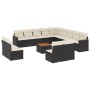 Set sofás de jardín 14 pzas con cojines ratán sintético negro de , Conjuntos de jardín - Ref: Foro24-3258892, Precio: 802,36 ...
