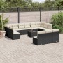 Set sofás de jardín 14 pzas con cojines ratán sintético negro de , Conjuntos de jardín - Ref: Foro24-3250235, Precio: 792,89 ...