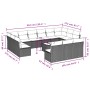 Set sofás de jardín 14 pzas con cojines ratán sintético negro de , Conjuntos de jardín - Ref: Foro24-3250235, Precio: 792,89 ...
