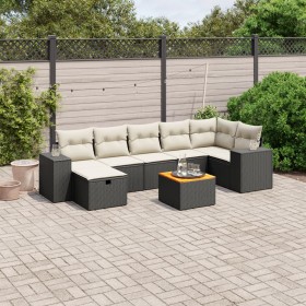 Set de sofás de jardín 8 piezas y cojines ratán sintético negro de , Conjuntos de jardín - Ref: Foro24-3265179, Precio: 442,0...