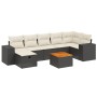 Set de sofás de jardín 8 piezas y cojines ratán sintético negro de , Conjuntos de jardín - Ref: Foro24-3265179, Precio: 442,0...