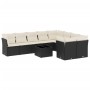 Set de sofás de jardín 10 pzas cojines ratán sintético negro de , Conjuntos de jardín - Ref: Foro24-3250015, Precio: 592,07 €...