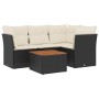 Set de muebles de jardín 5 pzas y cojines ratán sintético negro de , Conjuntos de jardín - Ref: Foro24-3255951, Precio: 319,2...