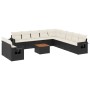 Set de sofás de jardín y cojines 12 pzas ratán sintético negro de , Conjuntos de jardín - Ref: Foro24-3256973, Precio: 769,91...