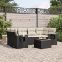 Set de comedor de jardín 7 pzas y cojines ratán sintético negro de , Conjuntos de jardín - Ref: Foro24-3256791, Precio: 445,4...