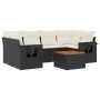 Set de comedor de jardín 7 pzas y cojines ratán sintético negro de , Conjuntos de jardín - Ref: Foro24-3256791, Precio: 445,4...