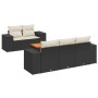 Set de sofás de jardín 6 piezas y cojines ratán sintético negro de , Conjuntos de jardín - Ref: Foro24-3257659, Precio: 416,4...