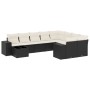 Set de sofás de jardín 10 pzas cojines ratán sintético negro de , Conjuntos de jardín - Ref: Foro24-3255393, Precio: 611,21 €...