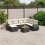 Set de sofás de jardín 8 piezas y cojines ratán sintético negro de , Conjuntos de jardín - Ref: Foro24-3265074, Precio: 446,4...
