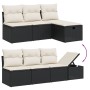 Set de sofás de jardín 8 piezas y cojines ratán sintético negro de , Conjuntos de jardín - Ref: Foro24-3265074, Precio: 446,4...