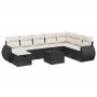 Set de sofás de jardín 8 piezas y cojines ratán sintético negro de , Conjuntos de jardín - Ref: Foro24-3264212, Precio: 505,7...