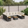 Set de sofás de jardín 10 pzas cojines ratán sintético negro de , Conjuntos de jardín - Ref: Foro24-3227120, Precio: 563,84 €...