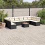 Set de sofás de jardín 11 pzas y cojines ratán sintético negro de , Conjuntos de jardín - Ref: Foro24-3256126, Precio: 589,51...