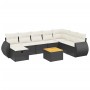 Set de sofás de jardín 8 piezas y cojines ratán sintético negro de , Conjuntos de jardín - Ref: Foro24-3265095, Precio: 501,4...