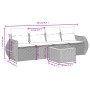 Set de muebles de jardín 5 pzas y cojines ratán sintético negro de , Conjuntos de jardín - Ref: Foro24-3257211, Precio: 312,3...