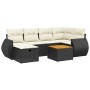 Set de comedor de jardín 7 pzas y cojines ratán sintético negro de , Conjuntos de jardín - Ref: Foro24-3265060, Precio: 414,0...