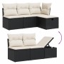 Set de comedor de jardín 7 pzas y cojines ratán sintético negro de , Conjuntos de jardín - Ref: Foro24-3265060, Precio: 414,0...
