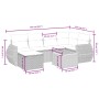 Set de comedor de jardín 7 pzas y cojines ratán sintético negro de , Conjuntos de jardín - Ref: Foro24-3265060, Precio: 414,0...