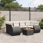 Set de comedor de jardín 7 pzas y cojines ratán sintético negro de , Conjuntos de jardín - Ref: Foro24-3257232, Precio: 461,5...
