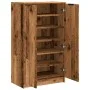 Mueble zapatero madera de ingeniería envejecida 59x35x100,5 cm de , Armarios y almacenamiento - Ref: Foro24-856993, Precio: 1...