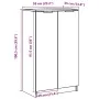 Mueble zapatero madera de ingeniería envejecida 59x35x100,5 cm de , Armarios y almacenamiento - Ref: Foro24-856993, Precio: 1...