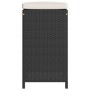 Taburetes altos de bar de jardín cojines 2 uds ratán PE negro de , Sillas de jardín - Ref: Foro24-368686, Precio: 118,82 €, D...