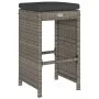 Taburetes altos de bar de jardín cojines 4 uds ratán PE gris de , Sillas de jardín - Ref: Foro24-368690, Precio: 257,16 €, De...
