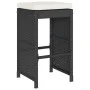 Taburetes altos de bar de jardín cojines 6 uds ratán PE negro de , Sillas de jardín - Ref: Foro24-368692, Precio: 372,34 €, D...
