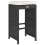 Taburetes altos de bar de jardín cojines 6 uds ratán PE negro de , Sillas de jardín - Ref: Foro24-368692, Precio: 372,34 €, D...