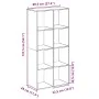 Librería divisor madera ingeniería roble Sonoma 69,5x29x137,5cm de , Librerías y estanterías - Ref: Foro24-858023, Precio: 72...