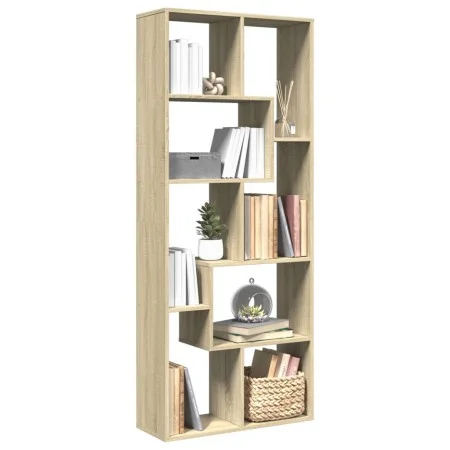 Librería divisora madera ingeniería roble Sonoma 67x25x161,5 cm de , Librerías y estanterías - Ref: Foro24-858077, Precio: 80...