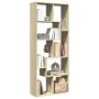 Librería divisora madera ingeniería roble Sonoma 67x25x161,5 cm de , Librerías y estanterías - Ref: Foro24-858077, Precio: 80...