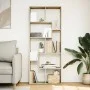 Librería divisora madera ingeniería roble Sonoma 67x25x161,5 cm de , Librerías y estanterías - Ref: Foro24-858077, Precio: 80...