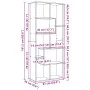 Librería divisora madera ingeniería roble Sonoma 67x25x161,5 cm de , Librerías y estanterías - Ref: Foro24-858077, Precio: 80...
