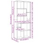 Librería divisora madera ingeniería roble Sonoma 67x25x161,5 cm de , Librerías y estanterías - Ref: Foro24-858077, Precio: 82...