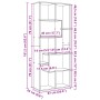 Librería divisora madera ingeniería blanca 67x25x161,5 cm de , Librerías y estanterías - Ref: Foro24-858075, Precio: 73,48 €,...