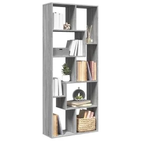 Librería divisora madera ingeniería gris Sonoma 67x25x161,5 cm de , Librerías y estanterías - Ref: Foro24-858080, Precio: 72,...