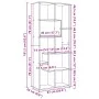 Librería divisora madera ingeniería gris Sonoma 67x25x161,5 cm de , Librerías y estanterías - Ref: Foro24-858080, Precio: 72,...