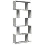 Librería divisora 5 niveles madera gris hormigón 70x24x161 cm de , Librerías y estanterías - Ref: Foro24-858096, Precio: 60,8...