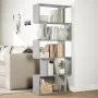 Librería divisora 5 niveles madera gris hormigón 70x24x161 cm de , Librerías y estanterías - Ref: Foro24-858096, Precio: 60,0...
