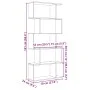 Librería divisora 5 niveles madera gris hormigón 70x24x161 cm de , Librerías y estanterías - Ref: Foro24-858096, Precio: 60,0...