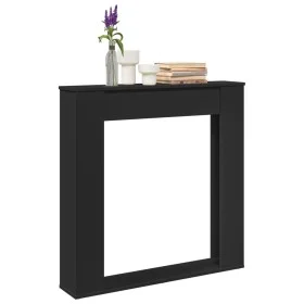Borde de chimenea madera ingeniería negro 100x20x100 cm de , Accesorios para hornos de leña y chimeneas - Ref: Foro24-854572,...