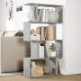 Librería divisora 4 niveles madera gris hormigón 70x24x129 cm de , Librerías y estanterías - Ref: Foro24-858105, Precio: 54,6...